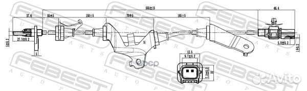 Датчик abs перед прав 03606004 Febest