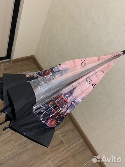 Зонт трость прозрачный