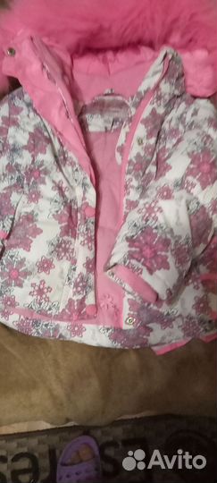 Зимняя куртка для девочек 86 см