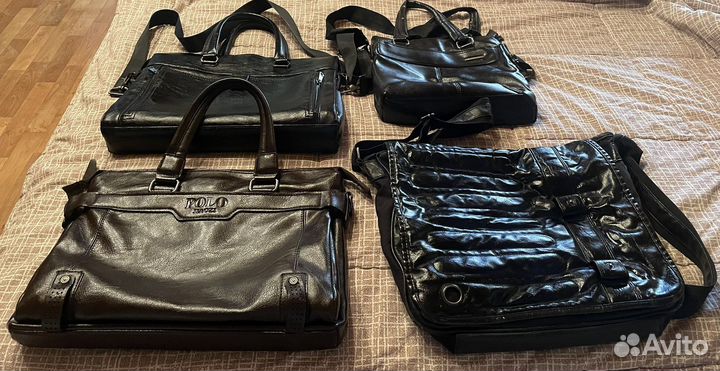 Сумка мужская натуральная кожа бу