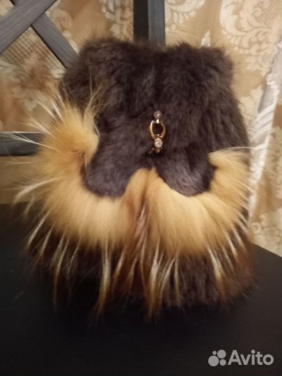 Шапка женская вязаная норка