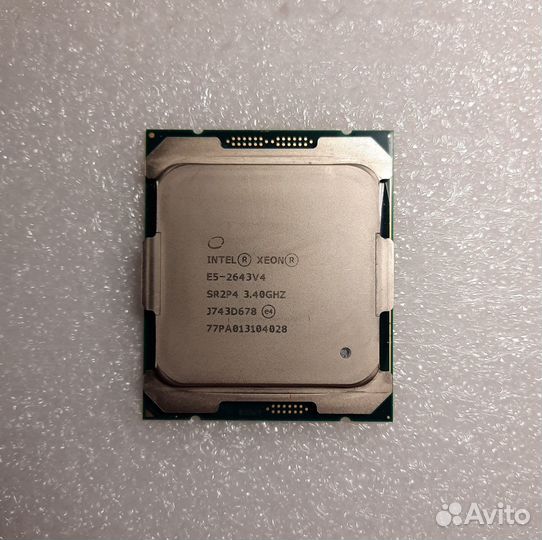 Intel Xeon E5-2643v4 3.4GHz LGA2011-3 6 ядер SR2P4
