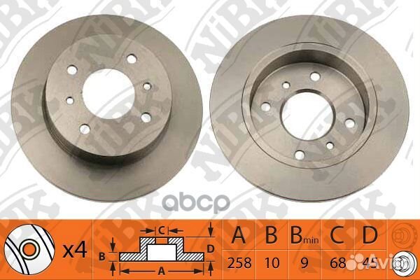 Диск тормозной Nissan almera (N16) 00/primera