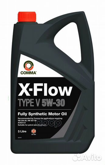 Comma 5W30 X-flow type V (5L) масло моторное V