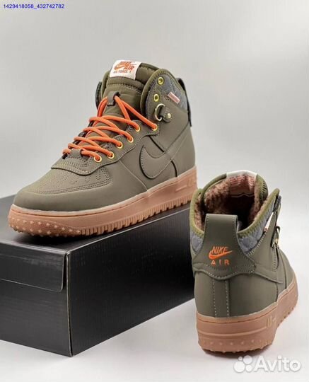 Кроссовки Nike Air Force 1 Duckboot (с мехом) (Арт.29558)