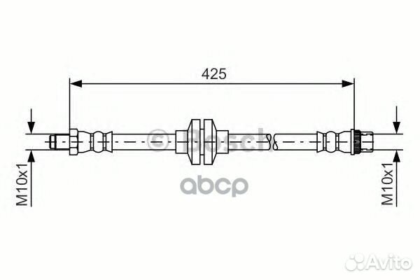 1 987 481 567 шланг тормозной пер. L490 Renaul