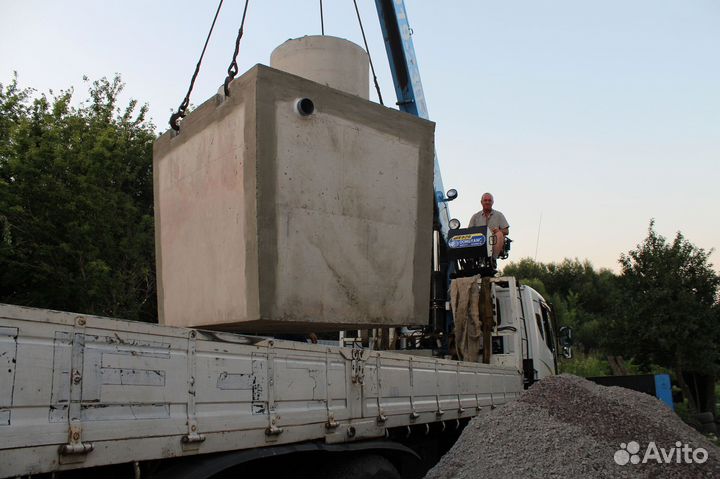 Септик из бетонных колец под ключ с установкой