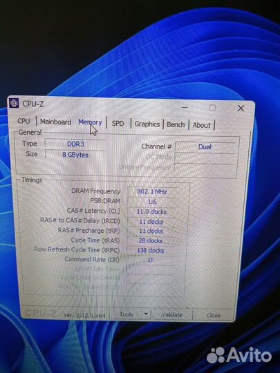 Материнская плата 1155 с процессором и памятью