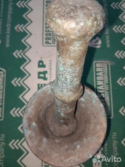 Ступка с пестиком старинные из бронзы