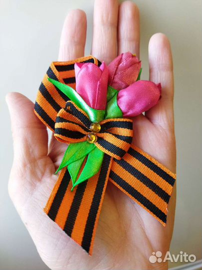 Георгиевская ленточка, брошь