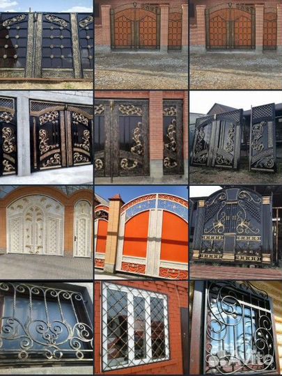 Кованые ворота и калитки навесы