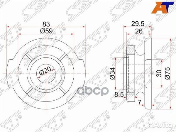 Подушка редуктора toyota dyna/toyoace
