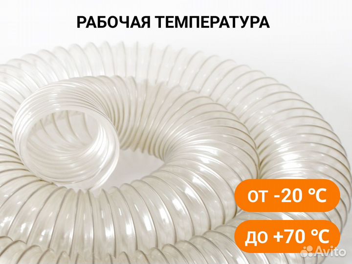 Воздуховод гибкий армированный Poli 160 (10м)