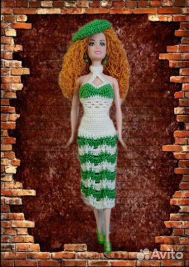 Летнее платье для куклы Барби