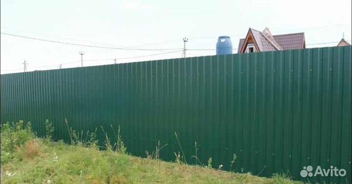 Заборы из профнастила Установка забора и ворот