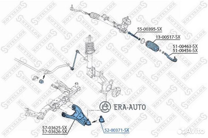 Stellox 5200371SX опора шаровая\ Dacia Duster 10