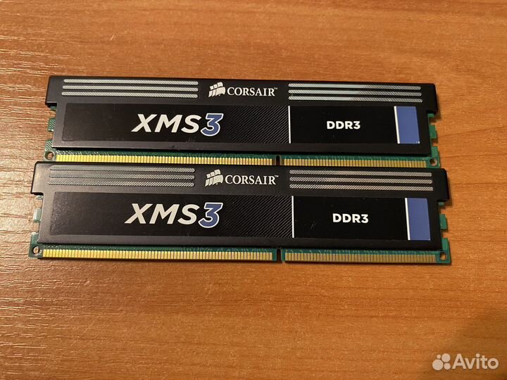 Оперативная память corsair ddr3 (2x2) 4 gb 1600