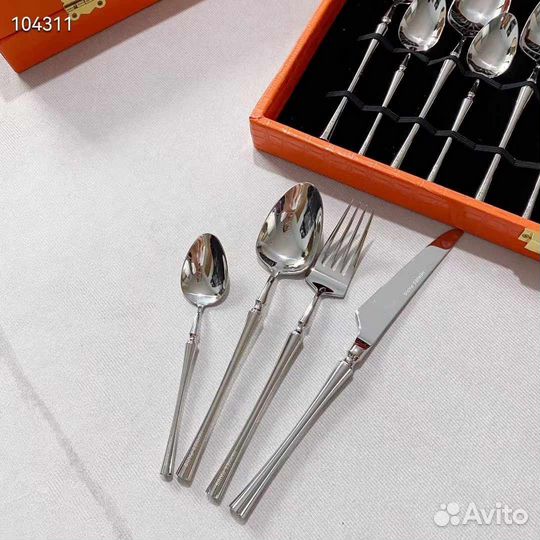 Hermes Набор столовых приборов серебро