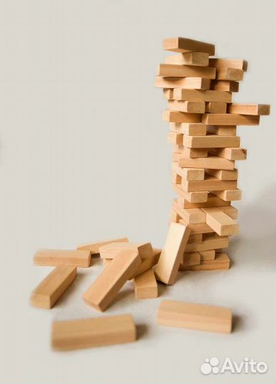 Дженга мут Деревянная, 54брусочка