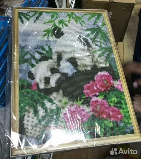 Алмазная мозаика 40x50 Милая девушка в широкополой