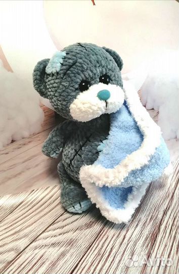 Вязаные игрушки мишка Тедди