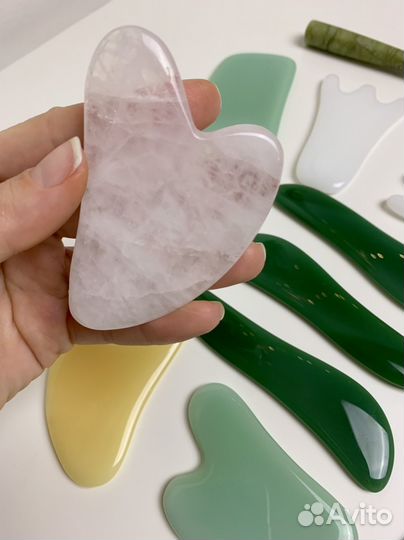 Скребок гуаша и массажный ролик