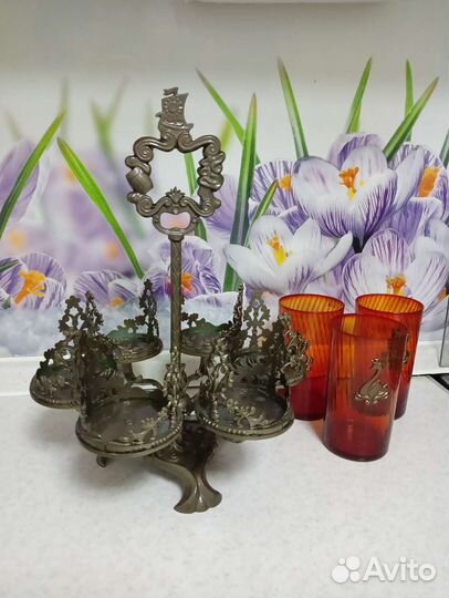 Стаканы на подставке Сказки Пушкина