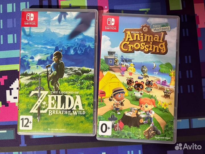 Картриджи nintendo Animal crossing, Zelda Botw