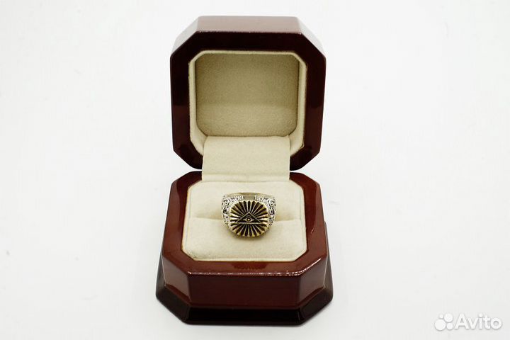 Масонская серебряная печатка Всевидящее Око