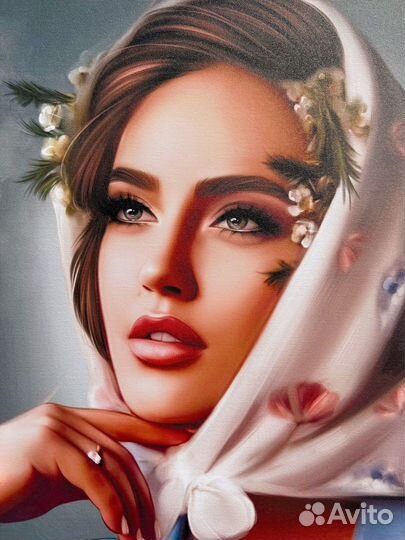 Портрет по фото на холсте