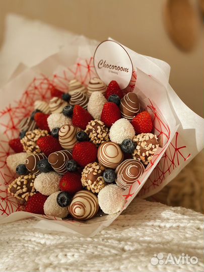 Букет клубники в шоколаде «Фантазия»