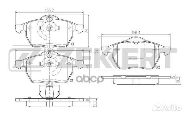 Колодки торм. диск. передн. Chevrolet Vectra II