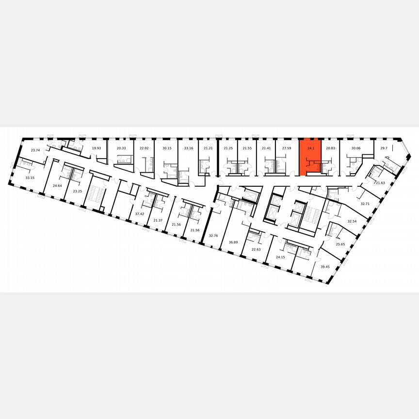 Апартаменты-студия, 24,1 м², 2/15 эт.