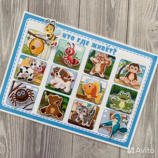 Развивающие игры на липучках для детей