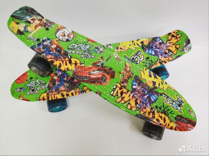 Пениборд детский скейт с принтом