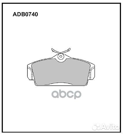 Колодки тормозные дисковые перед ADB0740 AL