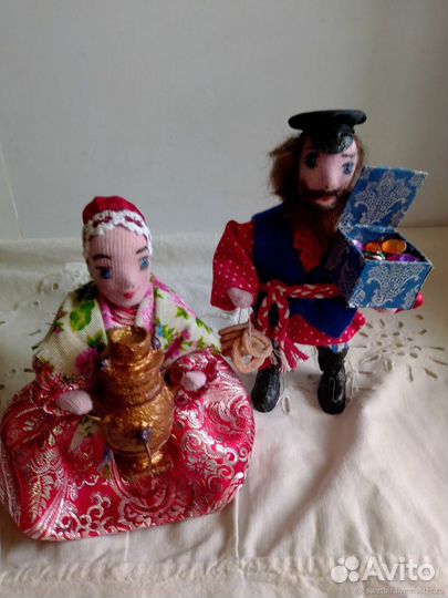 Куклы купец и купчиха по мотивам артельных народны