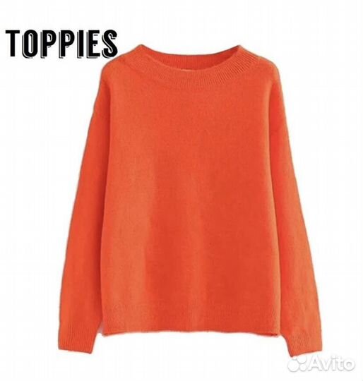 Свитер женский оранжевый 44