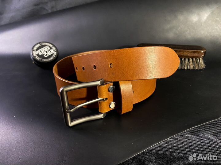 Ремень из кожи ручной работы