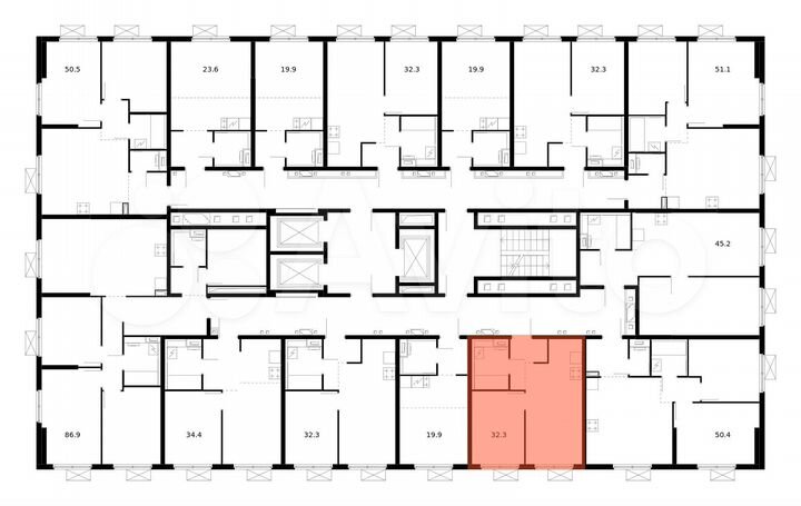 1-к. квартира, 32,3 м², 17/25 эт.