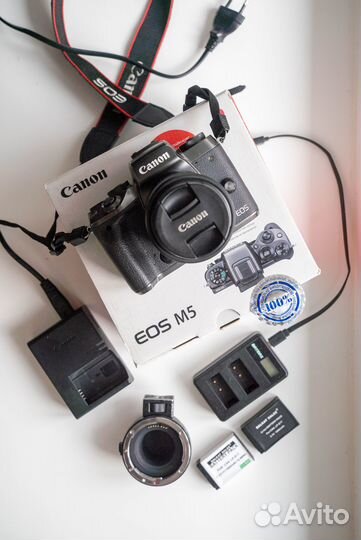 Фотоаппарат Canon EOS M5 с китовым объективом