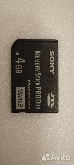 Карта памяти Sony Memory stck pro duo