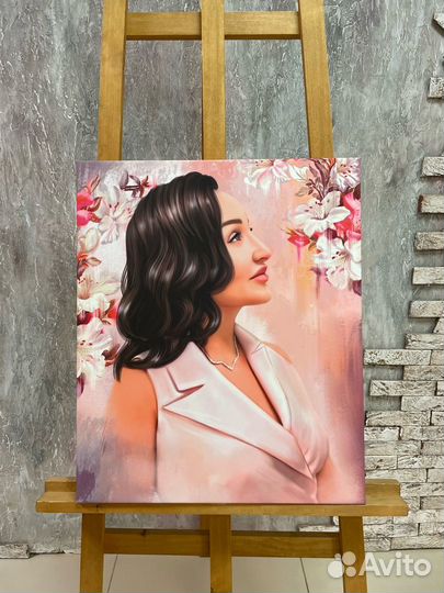 Портрет по фото, фотопечать на холсте
