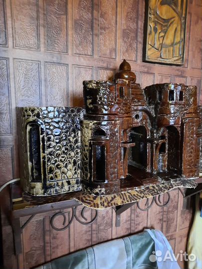 Большой замок для аквариума, грот