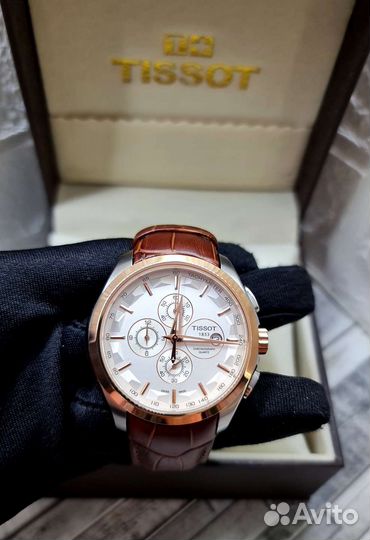 Элитные часы на кожаном ремешке Tissot