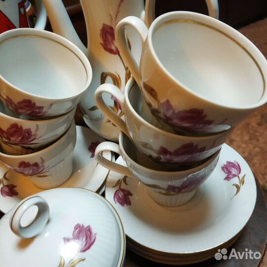 Кофейный фарфоровый сервиз Германия новый