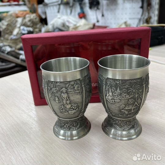 Оловянные бокалы Германия 2шт (сзр)