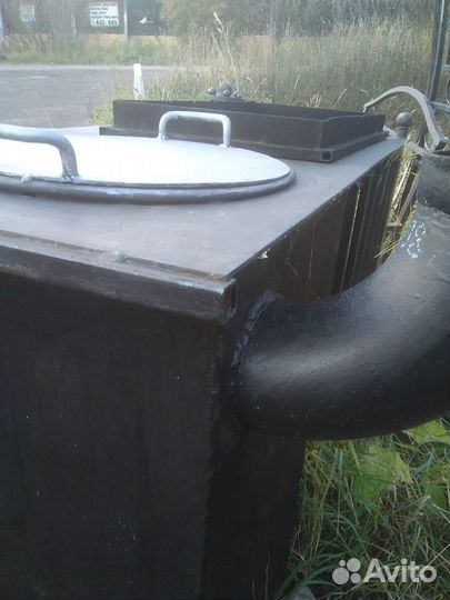 Печь большая под казан с мангалом