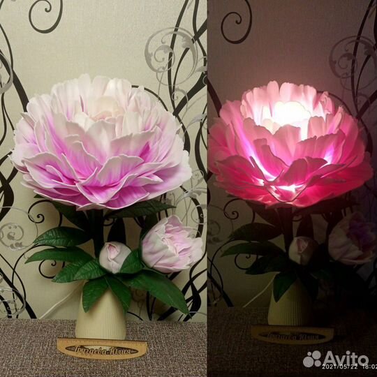 Ростовые цветы, светильники ручной работы