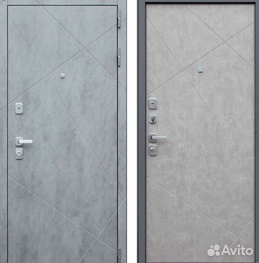 Дверь входная Бетон тёмный шумо-изоляционная